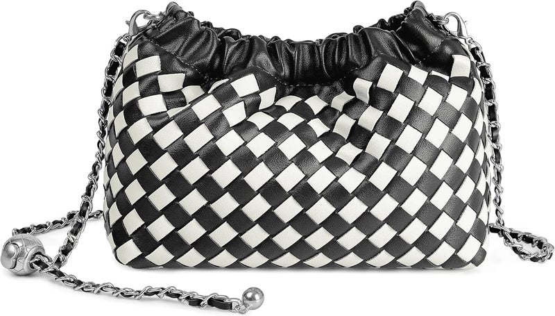 Joryin Woven Women's Crossbody Bag & Evening Purse, Trendy Dumpling Clutch & Hobo Cloud Shoulder Bag Trendy Dumpling Clutch - Image 1